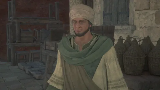 Accepting the Bearer of Good News Optional Quest from the inkeeper at Boklad