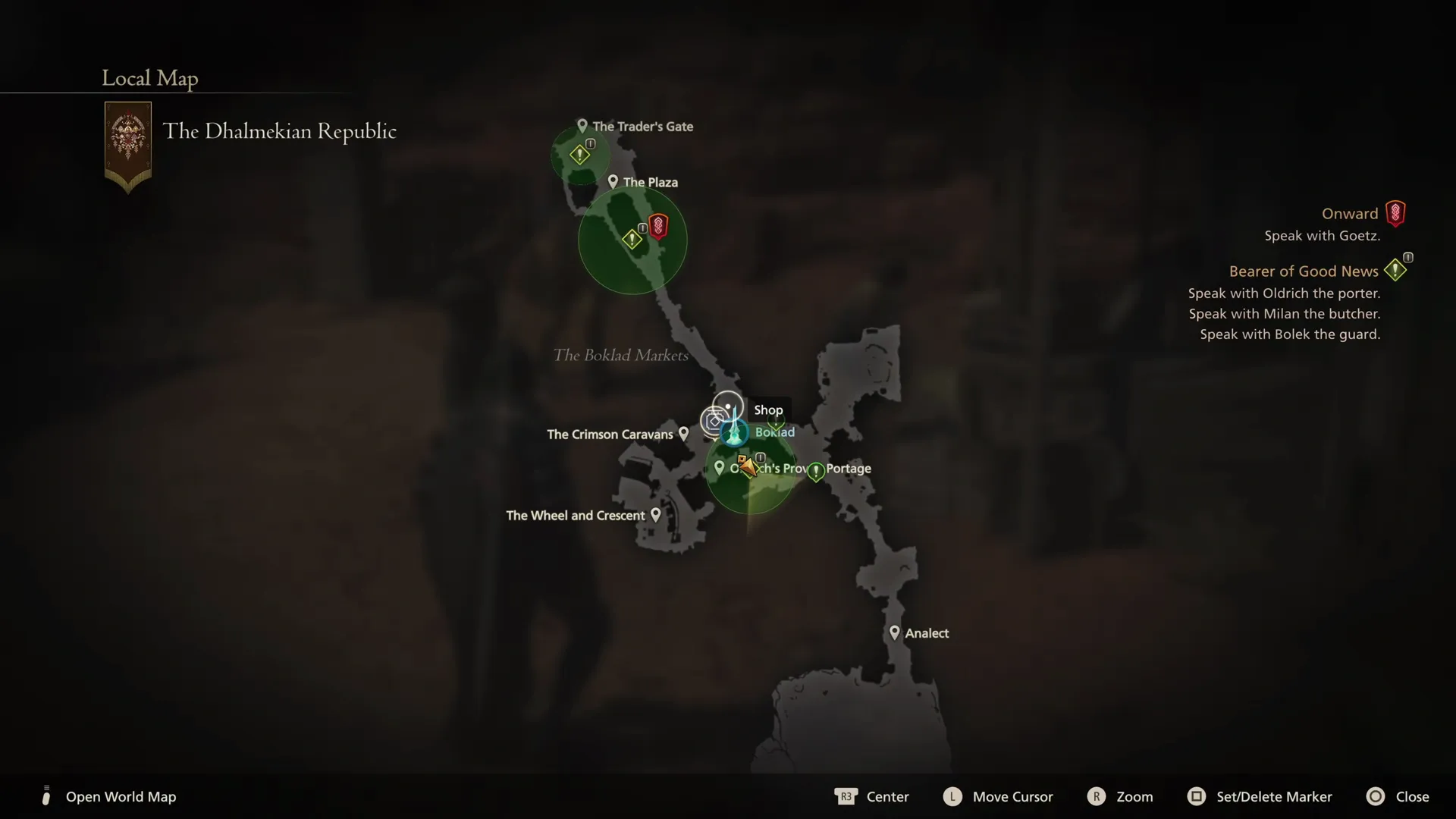 Location of the three people that are the quest objectives that you need to speak to