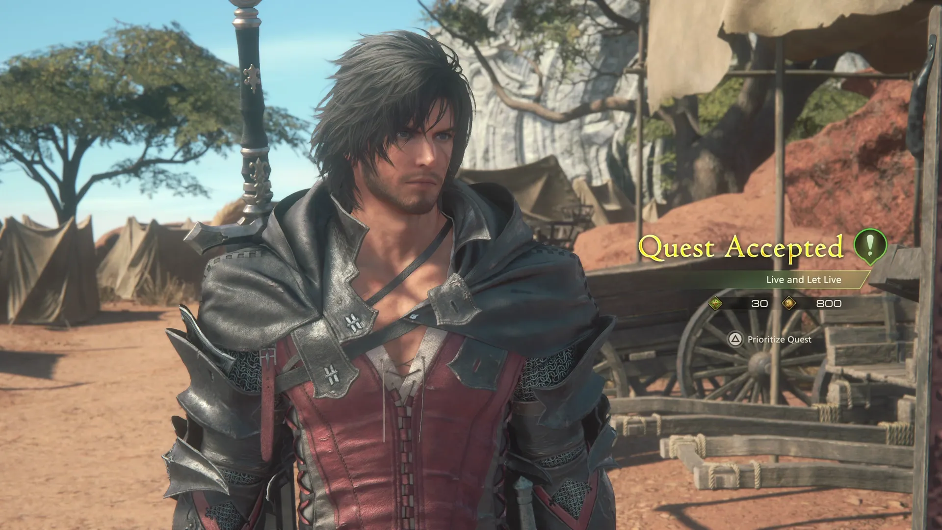 Accepting the Live and Let Live Optional Quest from Kveta in Boklad