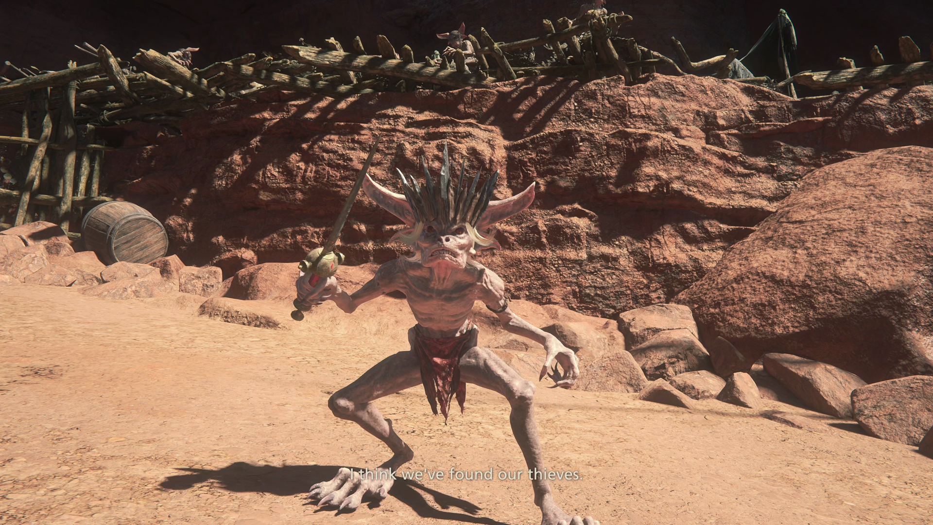 Opening cinematic leading into the fight against the Goblin Prince in the cave just outside of town