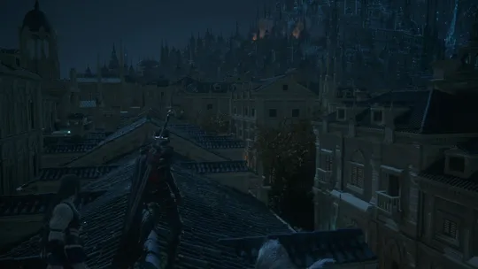 Arriving on the roofs of Twinside in the dark