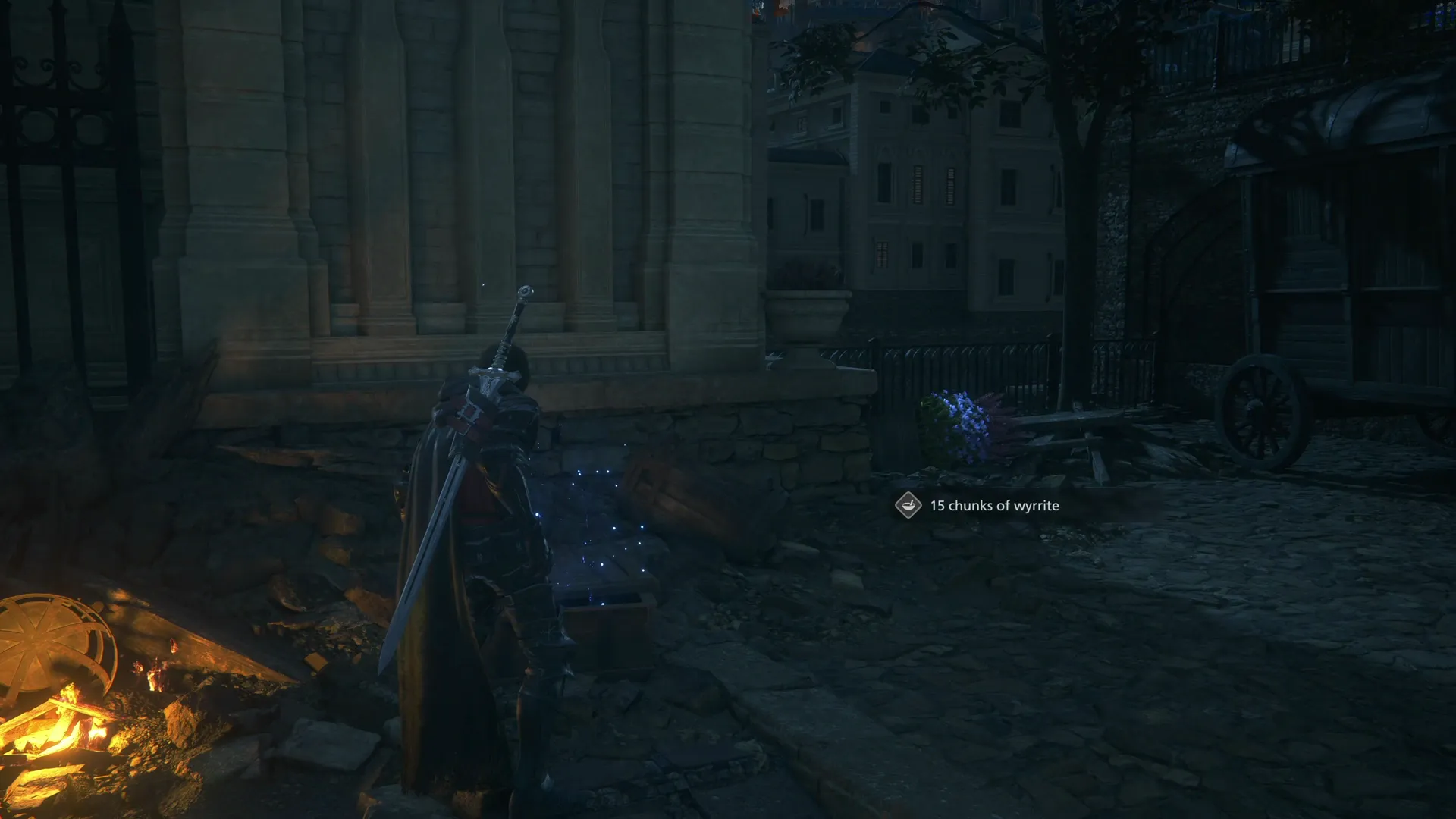 Opening a treasure coffer that contains 15 chunks of Wyrrite