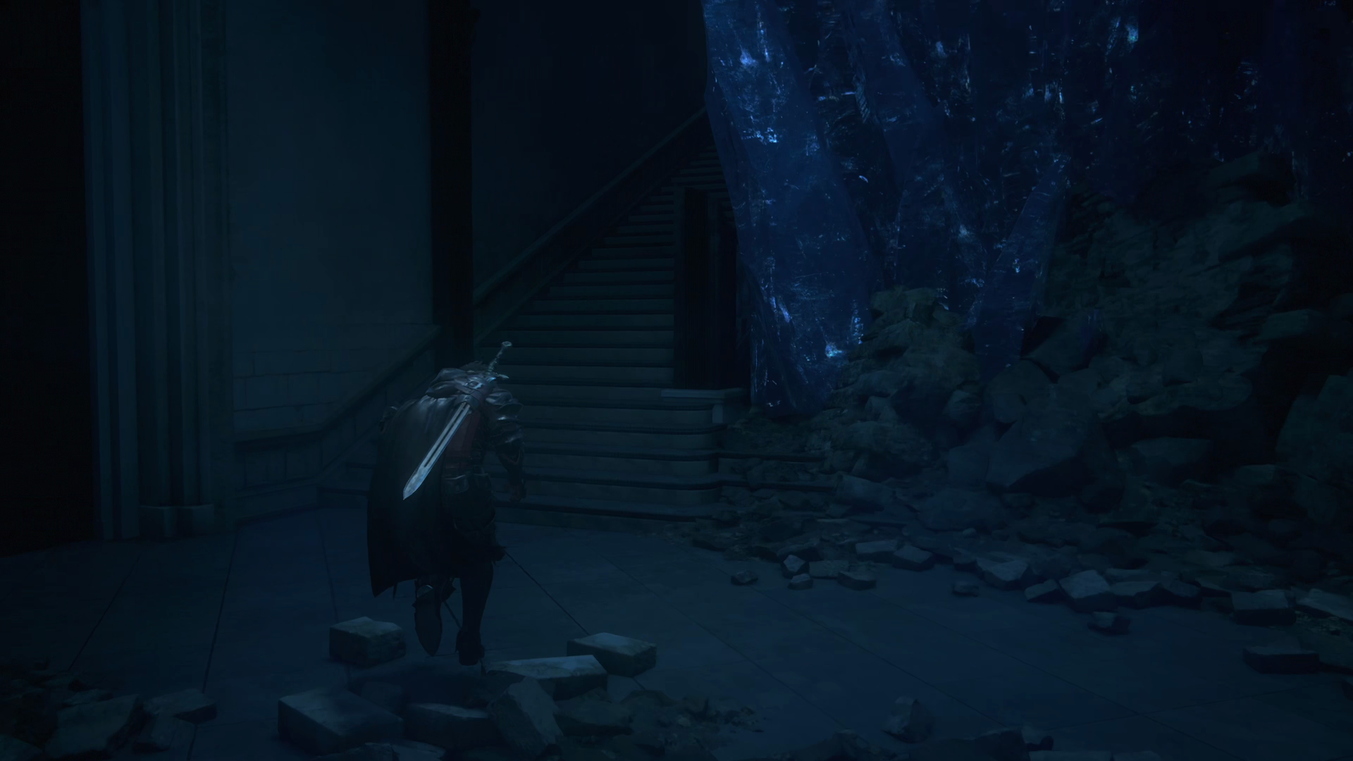 Ascending the stairs towards the fight with Bahamut