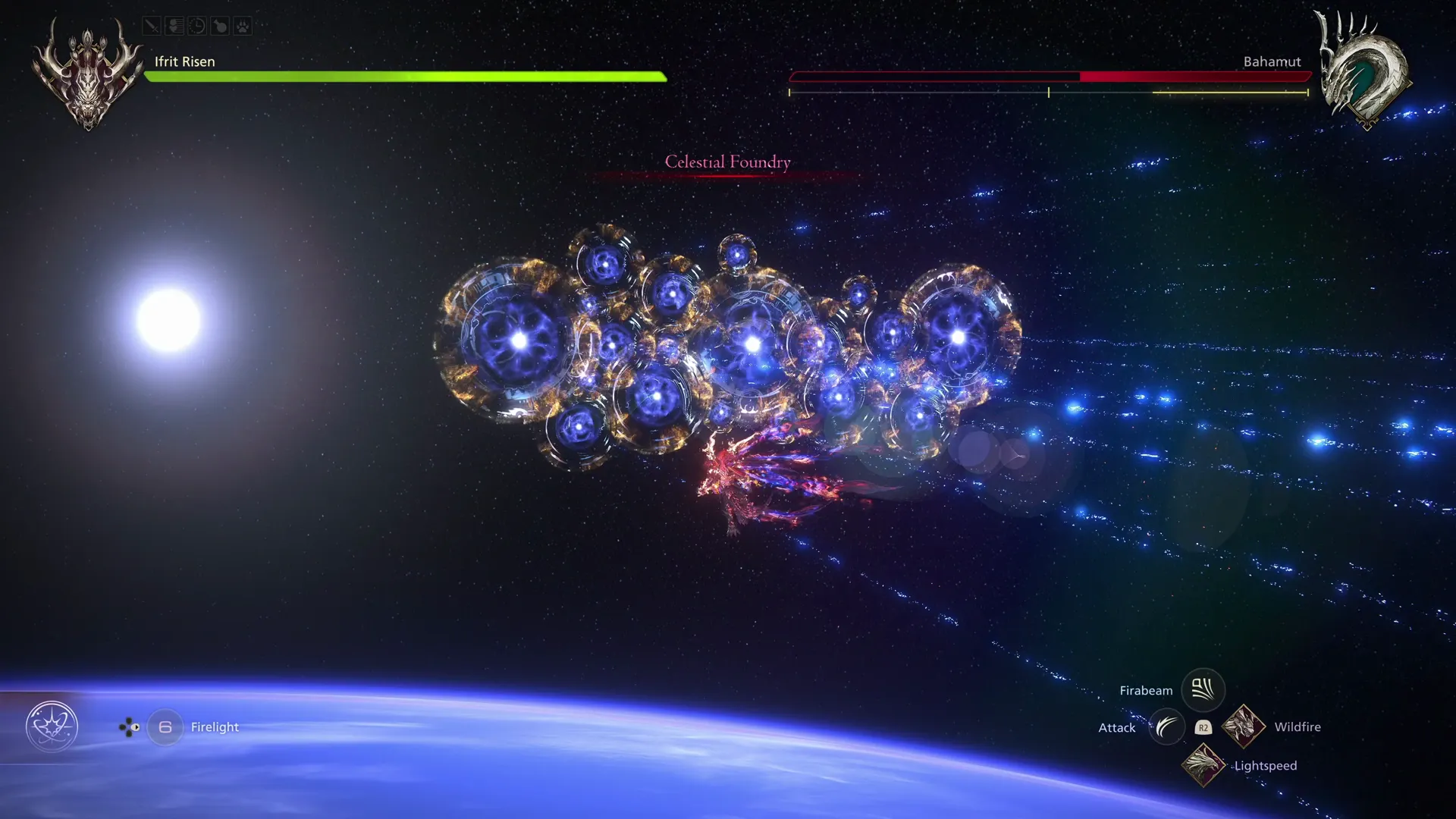 Bahamut using its Celestrial Foundry attack