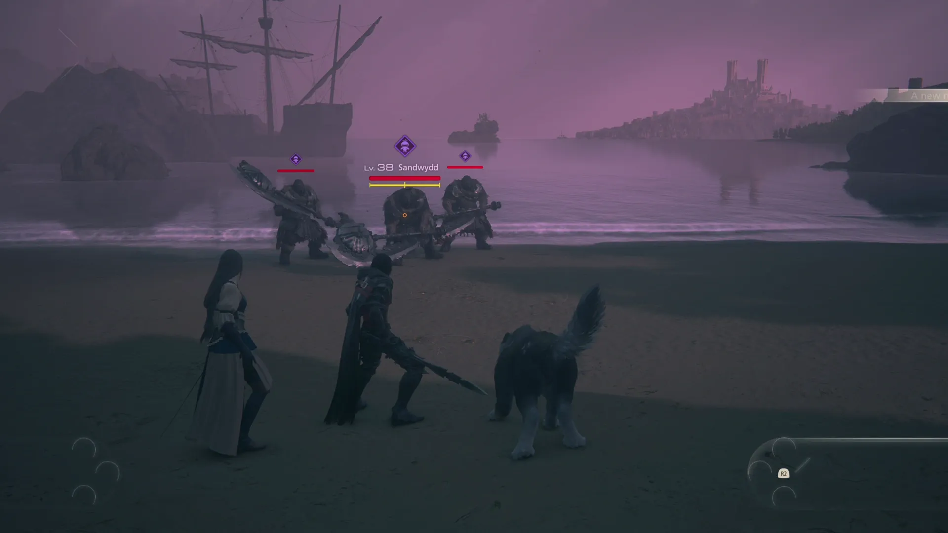 Close-up of the Mageth Brothers at the start of the Notorious Mark battle in the Quietsands