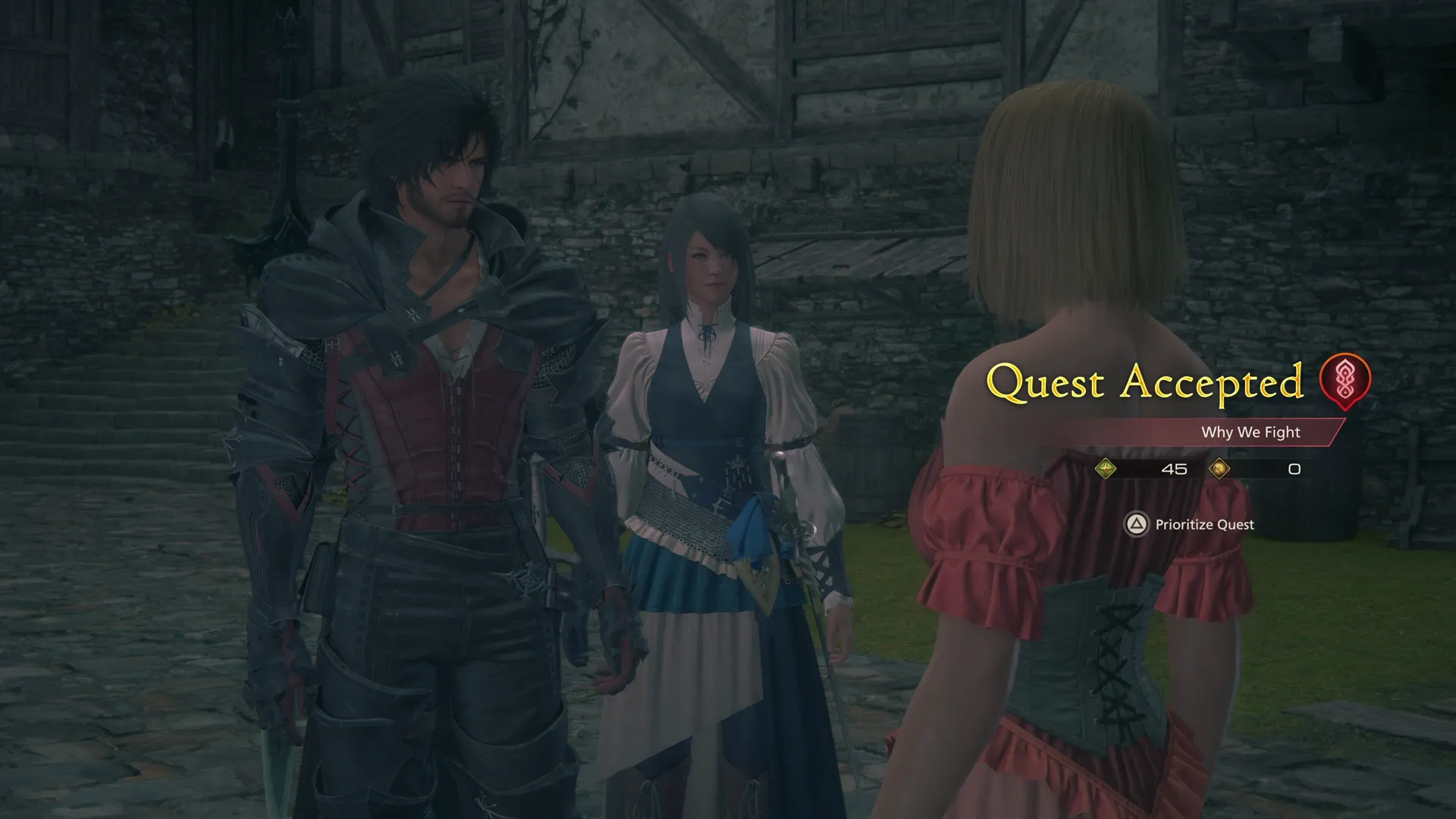 Accepting the Why We Fight Main Scenario Subqeust from the Veil Courtesan in Northreach