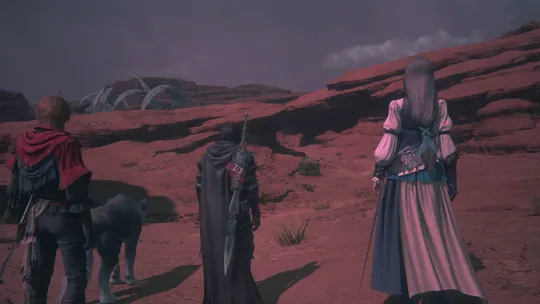 Clive, Jill, and Joshua arriving in the Krozjit Echoes on their way to Tabor