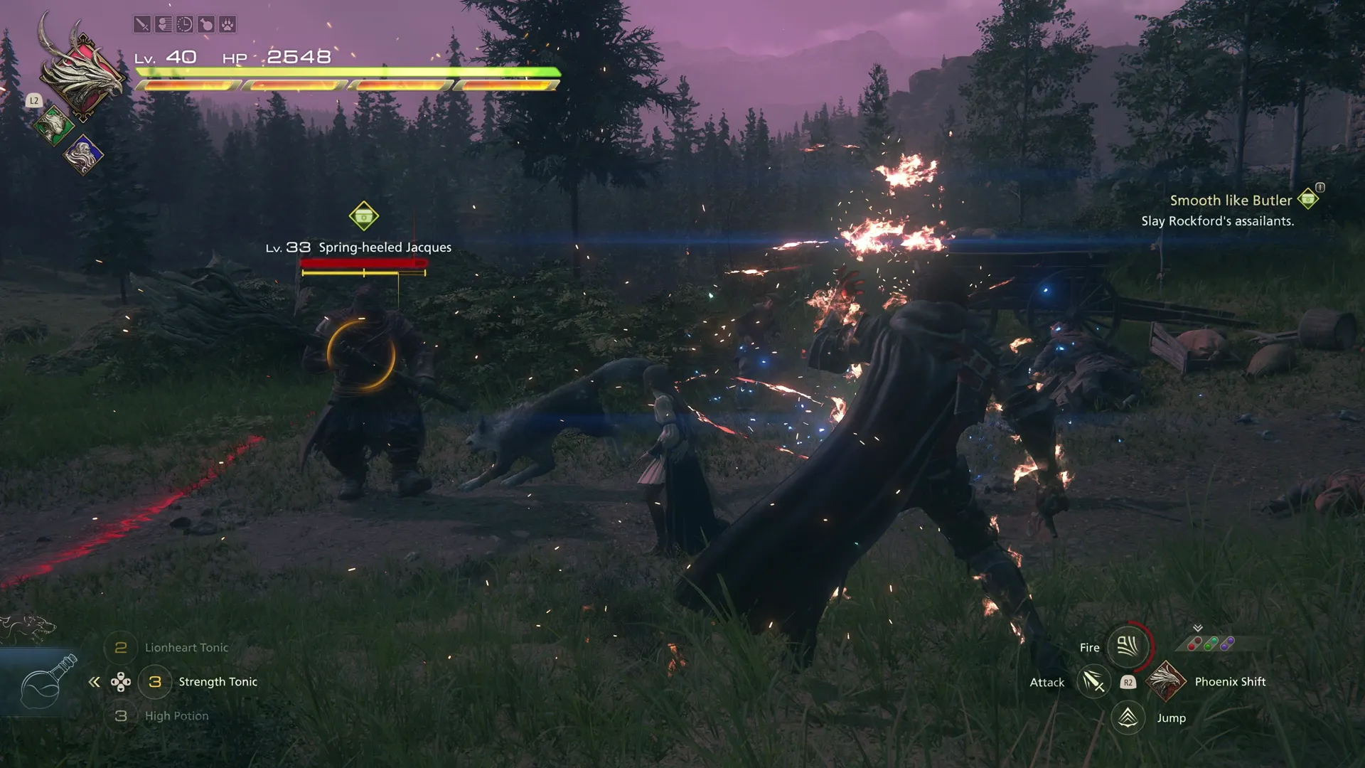 Battling against Spring-heeled Jacques