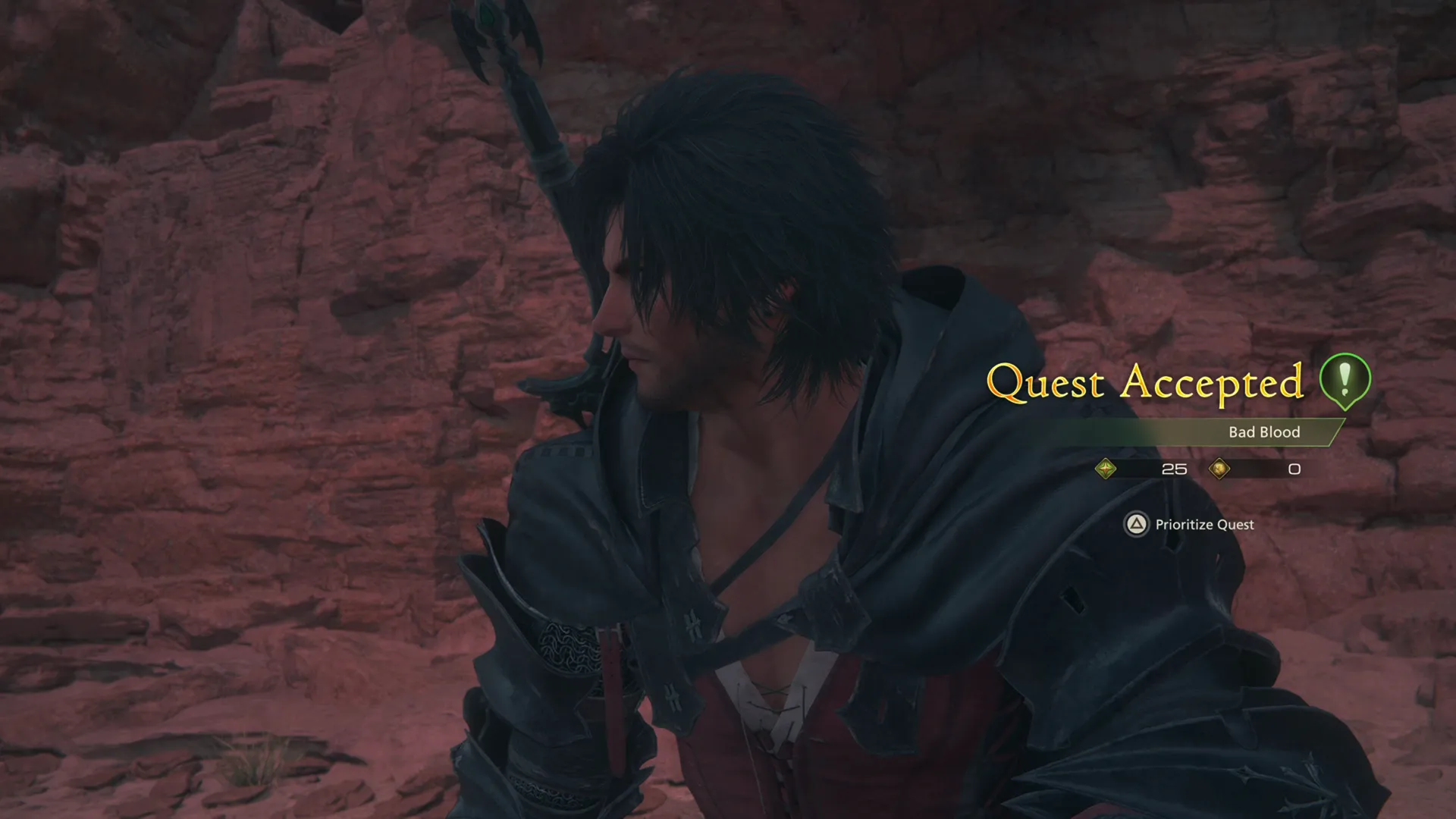 Accepting the Bad Blood Optional Quest from the Wounded Republican Soldier along the Krozjit Echoes