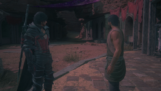 Accepting the Skin Trade optional quest from the merchant in the center of Tabor