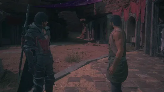 Accepting the Skin Trade optional quest from the merchant in the center of Tabor