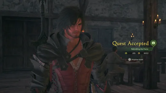 Accepting the Rekindling the Flame optional quest from Martha at Martha’s Rest