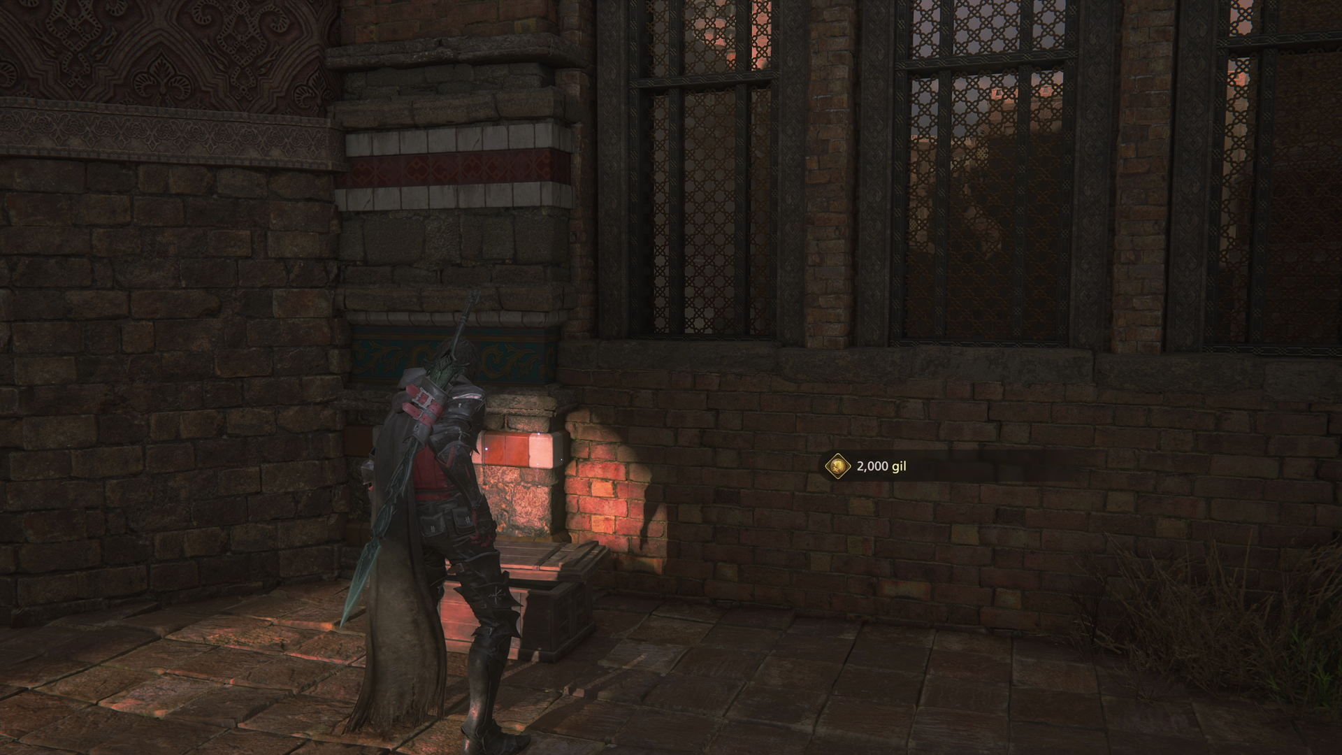 Opening the treasure coffer that contains 2,000 gil