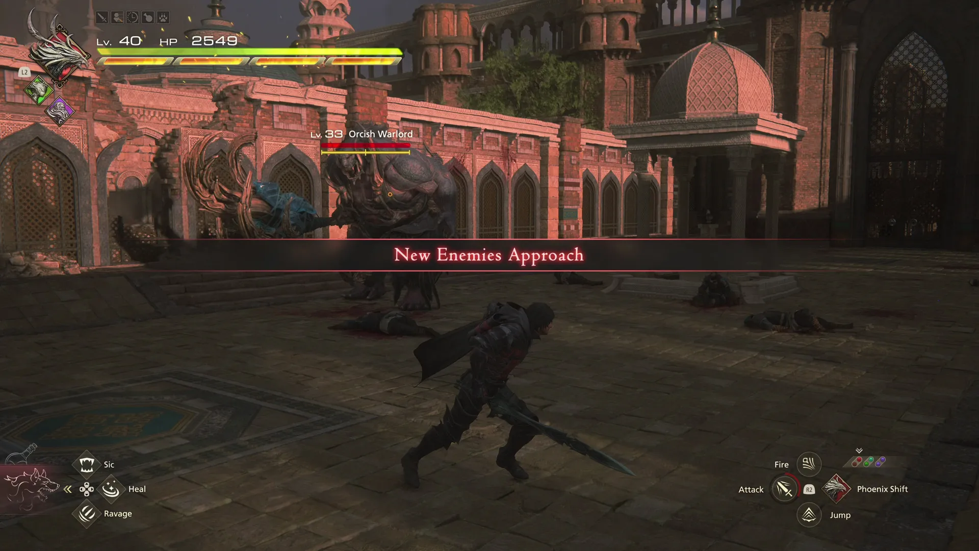 Initiating the battle against the Orcish Warlord