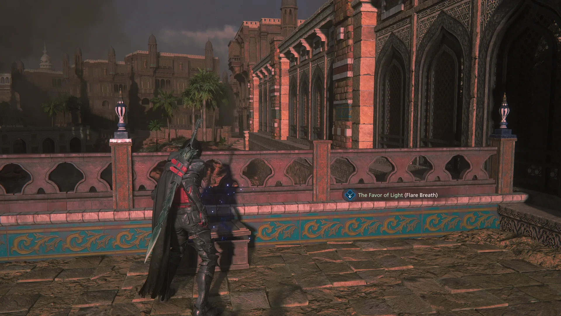 Obtaining the treasure coffer that contains the Favor of Light (Flare Breath) accessory