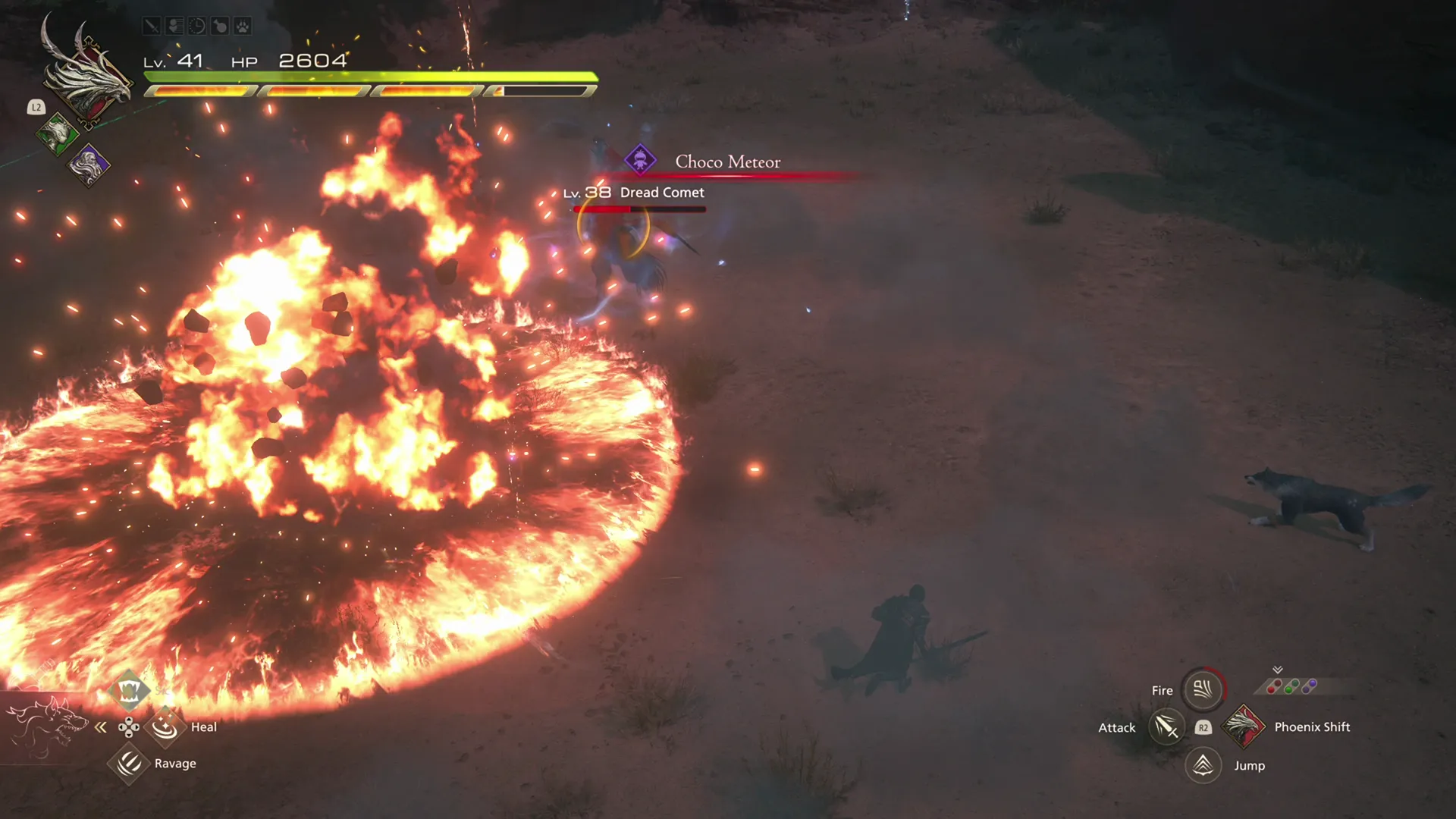 Dread Comet using its Choco Meteor attack