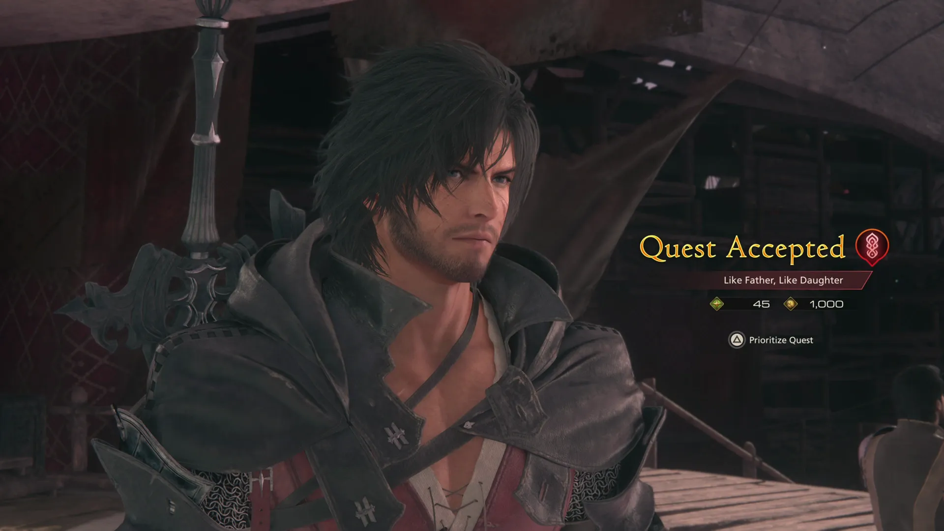 Clive accepting the Like Father, Like Daughter Main Scenario Subquest from Otto