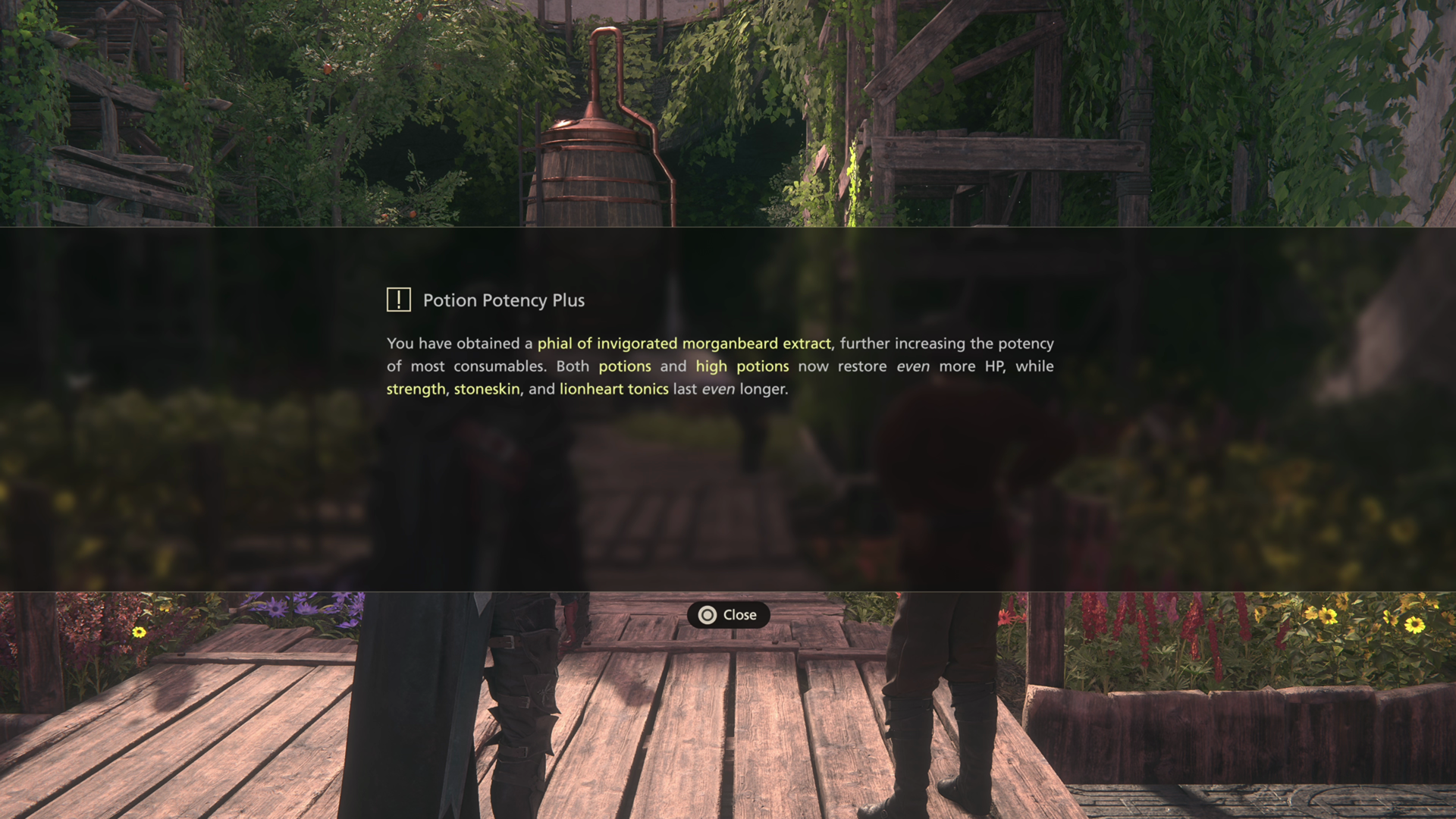 Potion potency increased from the Invigorated Morganbeard Extract