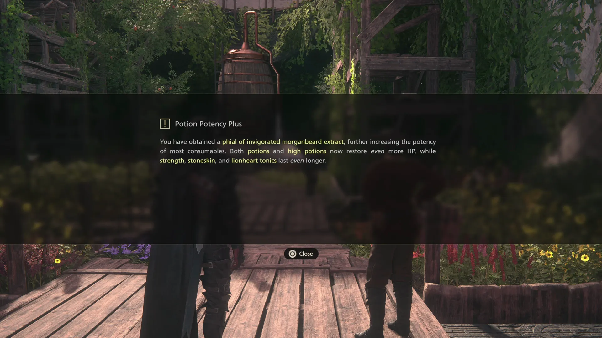 Potion potency increased from the Invigorated Morganbeard Extract