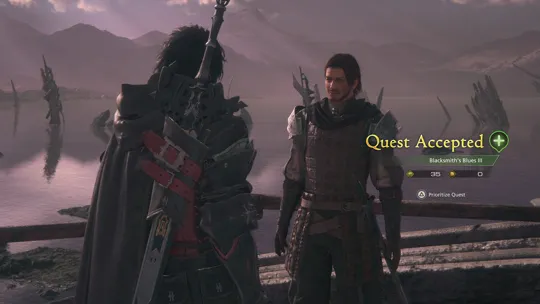 Accepting the Please, Sir, Can I Have Some Morbol Optional Quest from Nigel in the backyard of the Hideaway