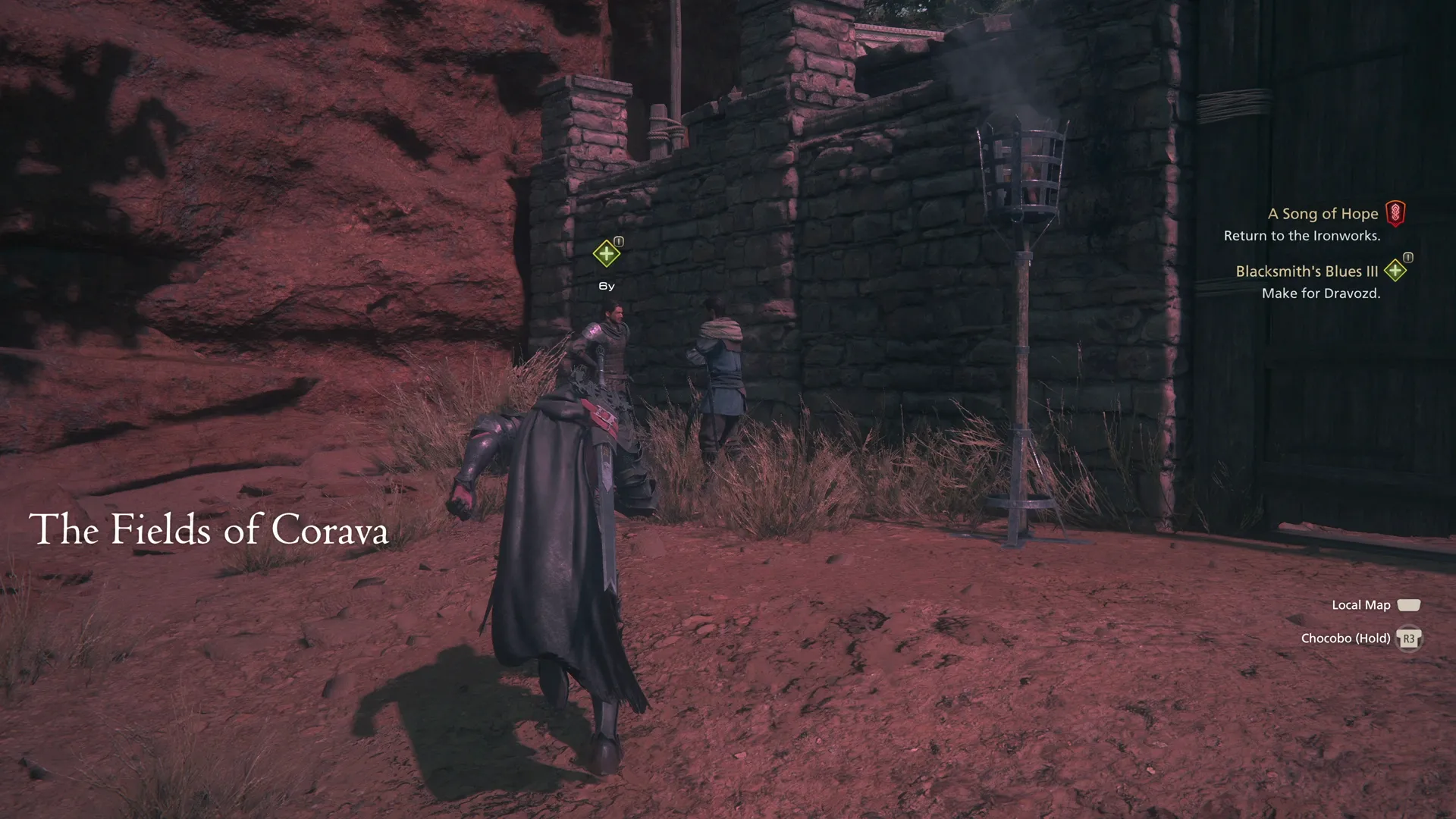 Reaching the town of Dravozd from the Fields of Corava