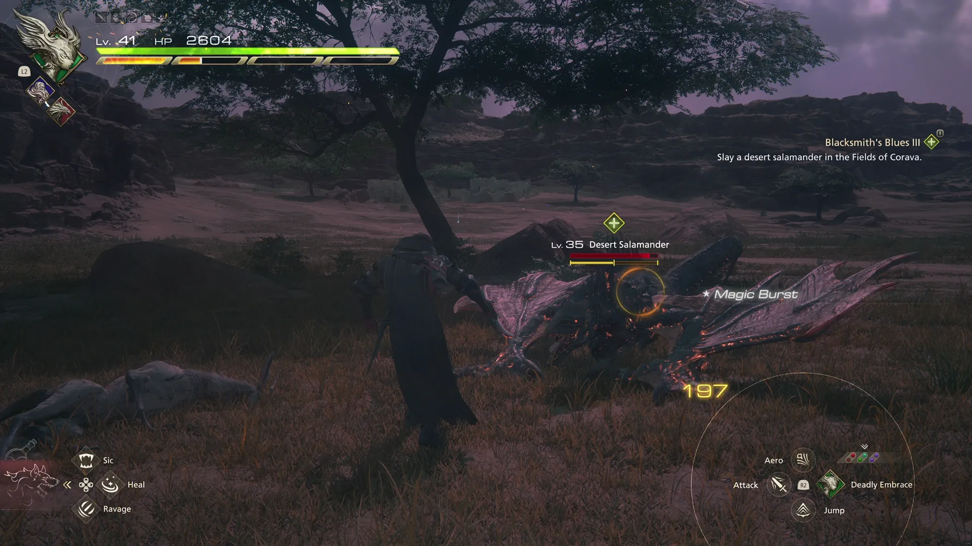 Battle against the Desert Salamander