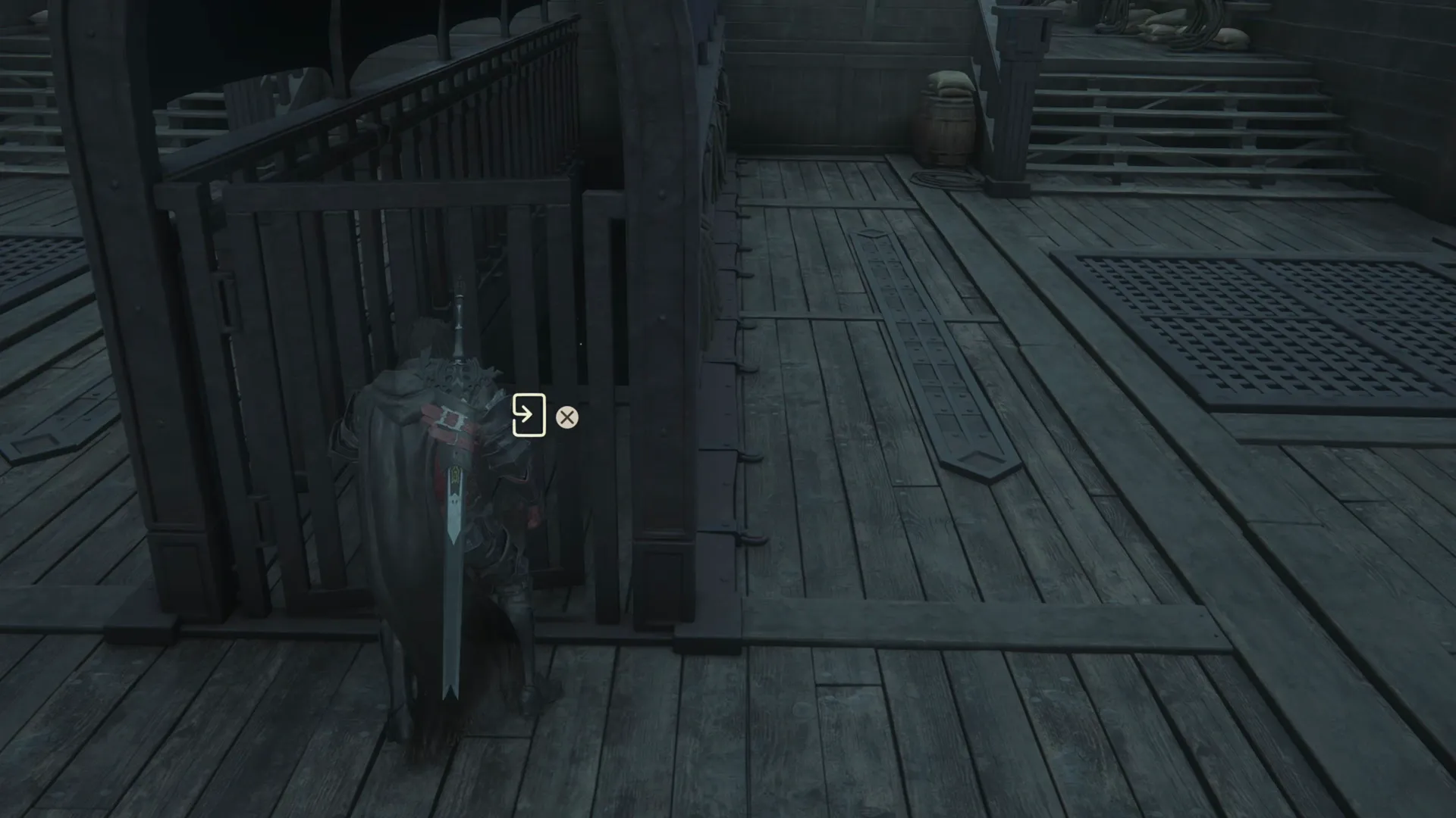 Leaving the upper deck back down into the middle of the ship