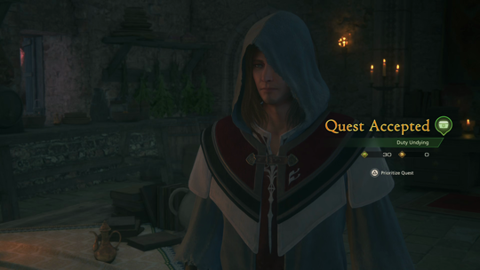 Accepting the Duty Undying quest from Cyril in Tabor