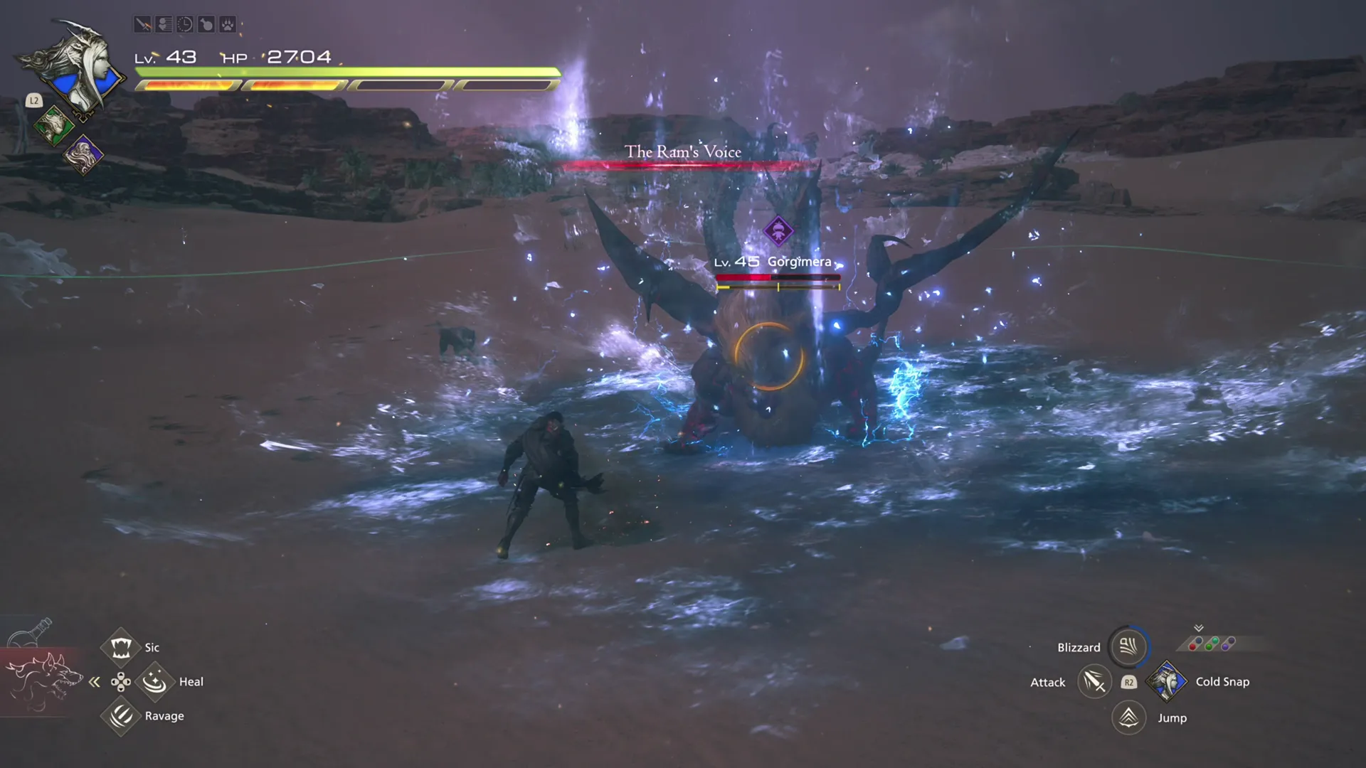 Gorgimera using its Ram’s Voice attack