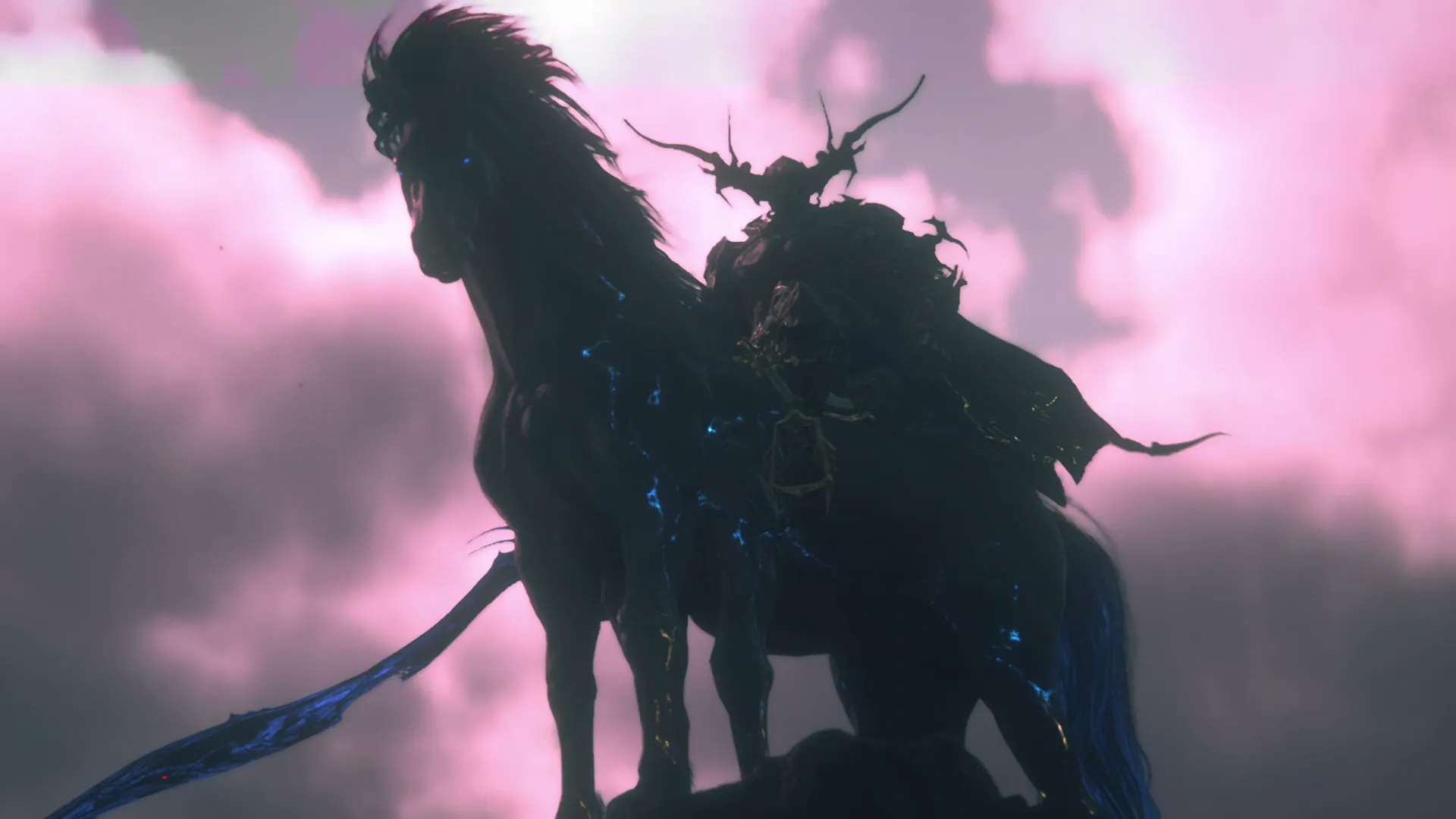 Close-up of Odin during the cinematic at Eistla