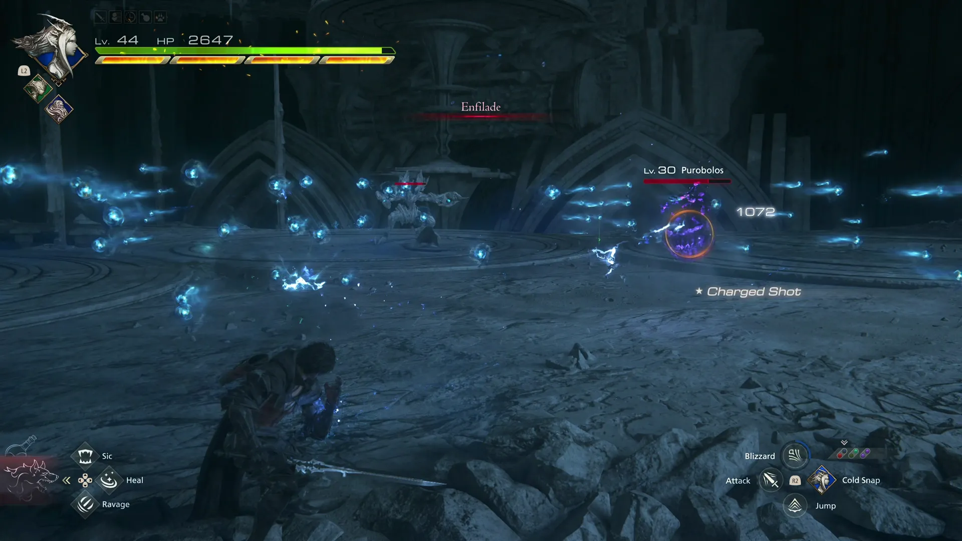 Battling against Purobolos and a Fallen Guardian that’s using Enfilade