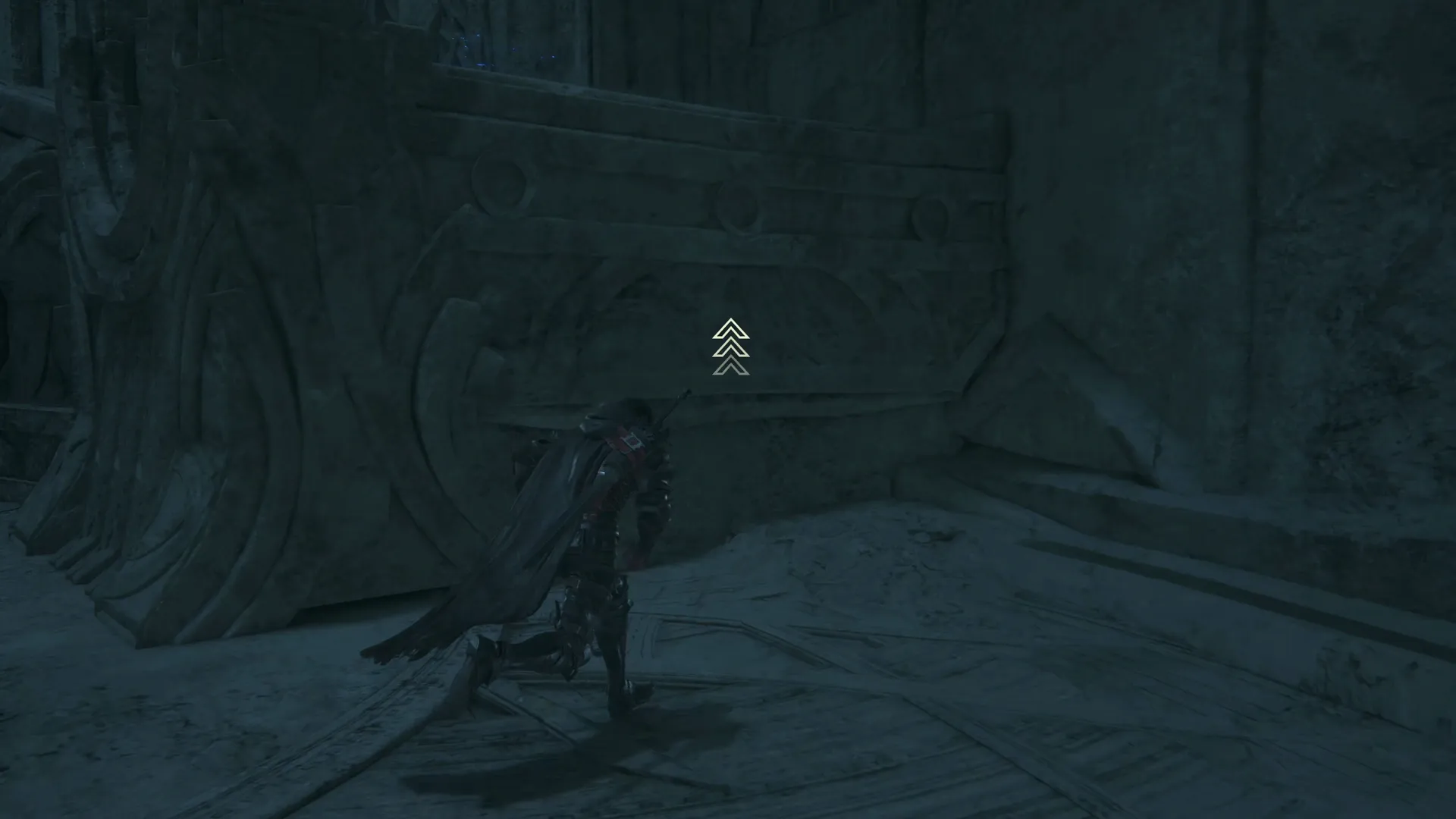 Climbing one of the nearby walls