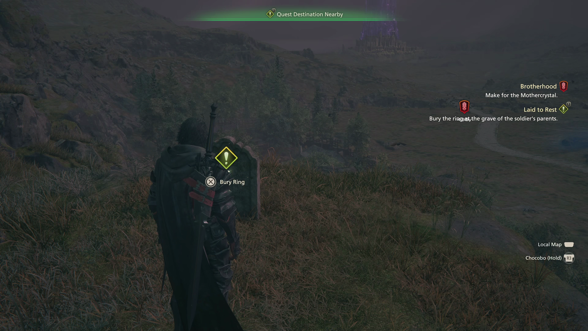 Showing the gravestone you need to find in the northern area of Kritten Hollow