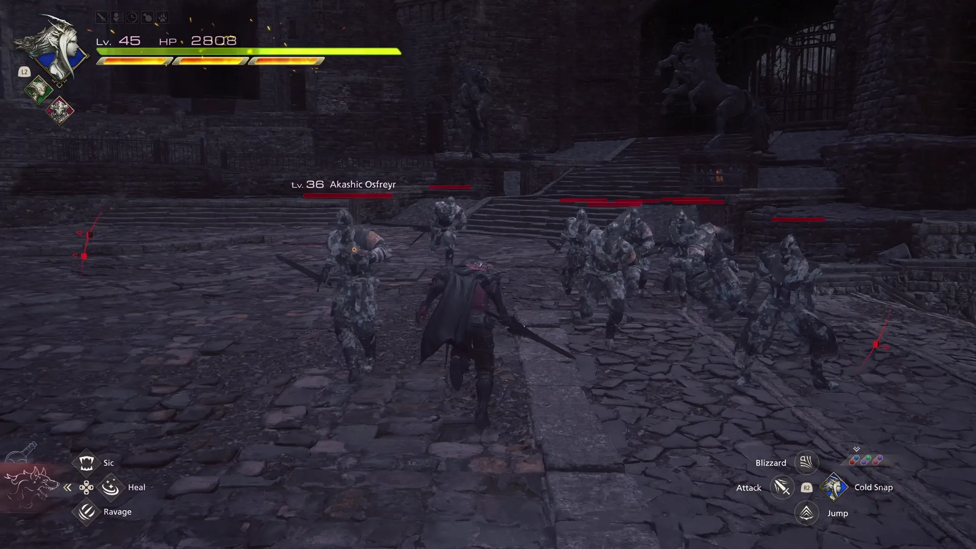 Battle against Akashic enemies along the Streets of Madness