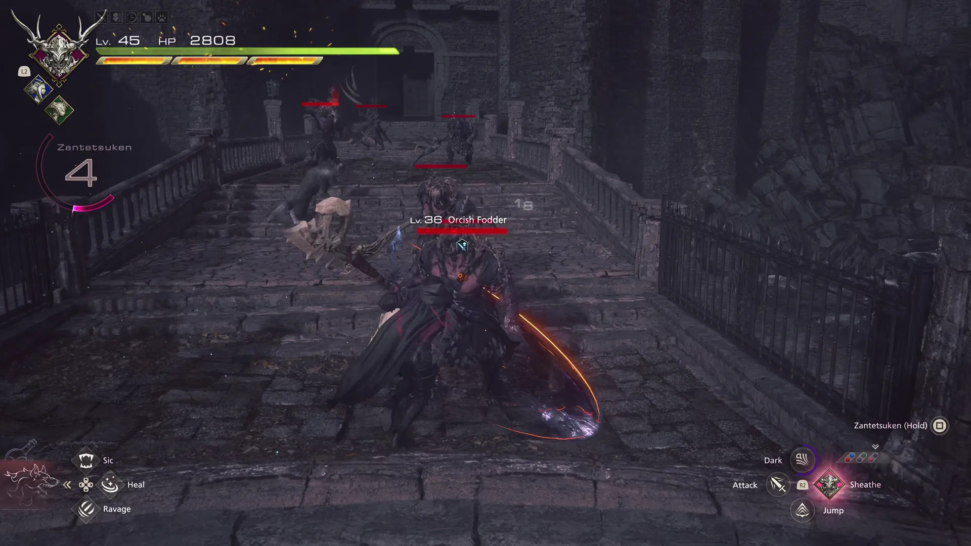 Battle against Orcish Fodder at Drake’s Spine