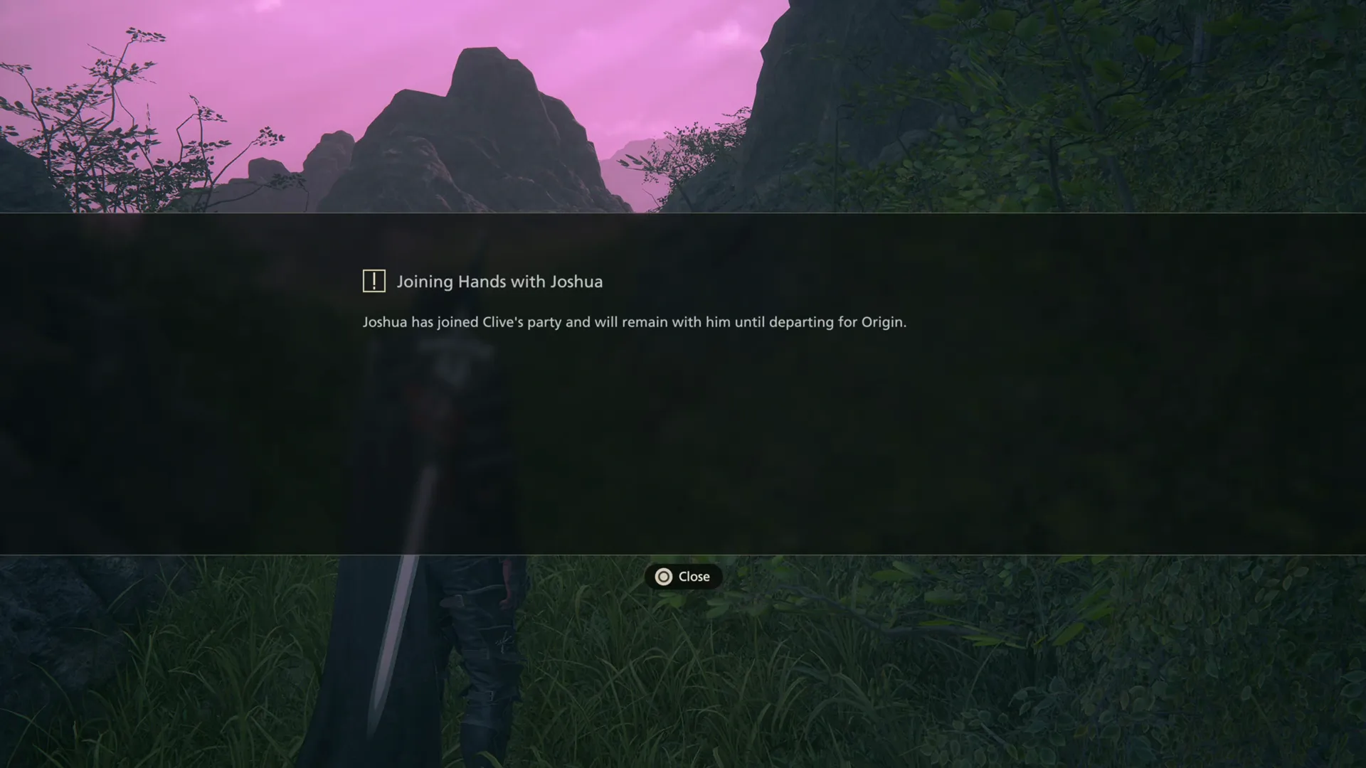 Joining Hands with Joshua - Joshua has now joined your party permanently