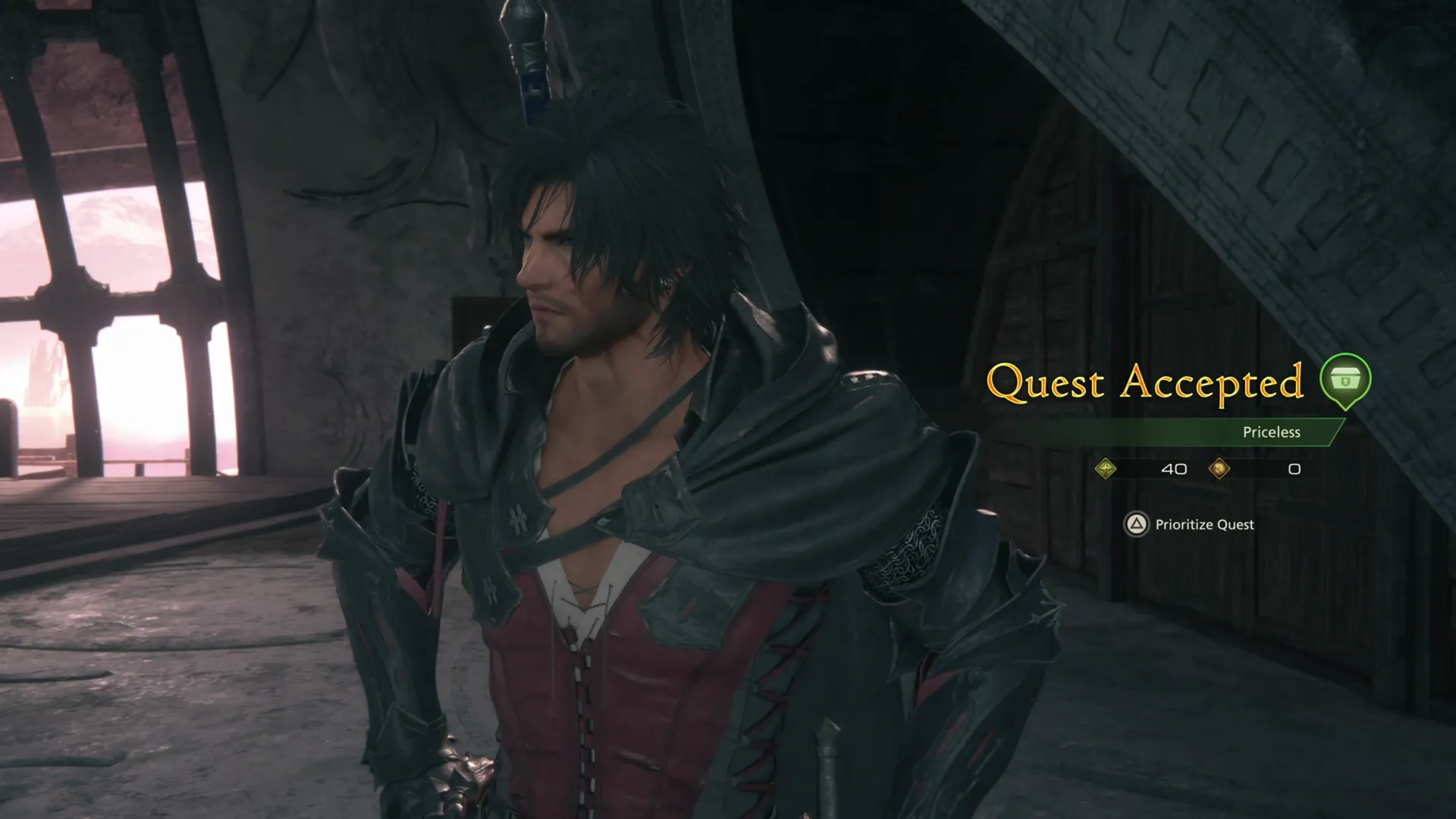 Accepting the Priceless Optional Quest from the Concern for Jill missive from Joshua