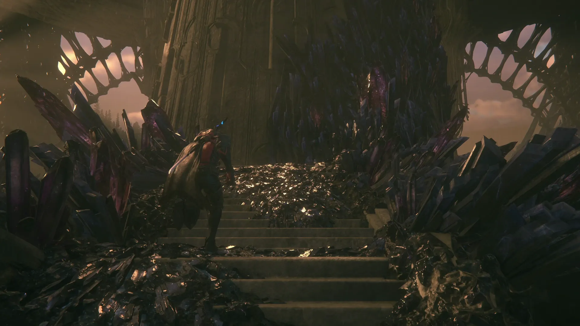 Walking through the Gallery pathways which are covered with crystals