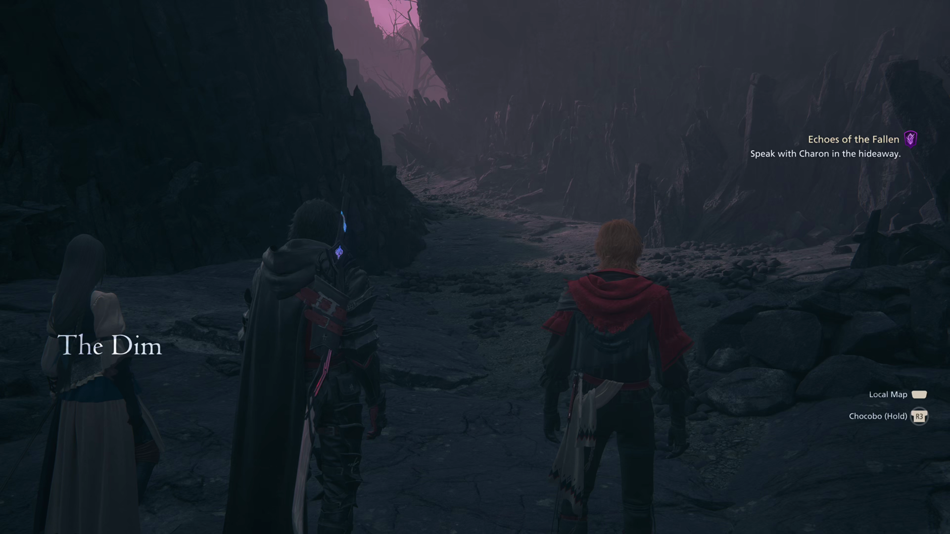 Clive, Joshua, and Jill in the Dim after completing the events in the Sagespire