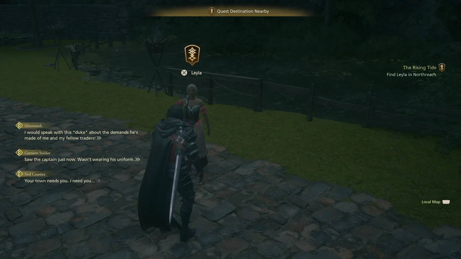 Speaking with Leyla near the Veil in Northreach