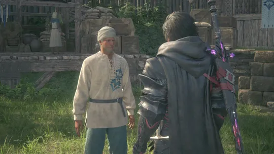 Accepting the quest from Bilos