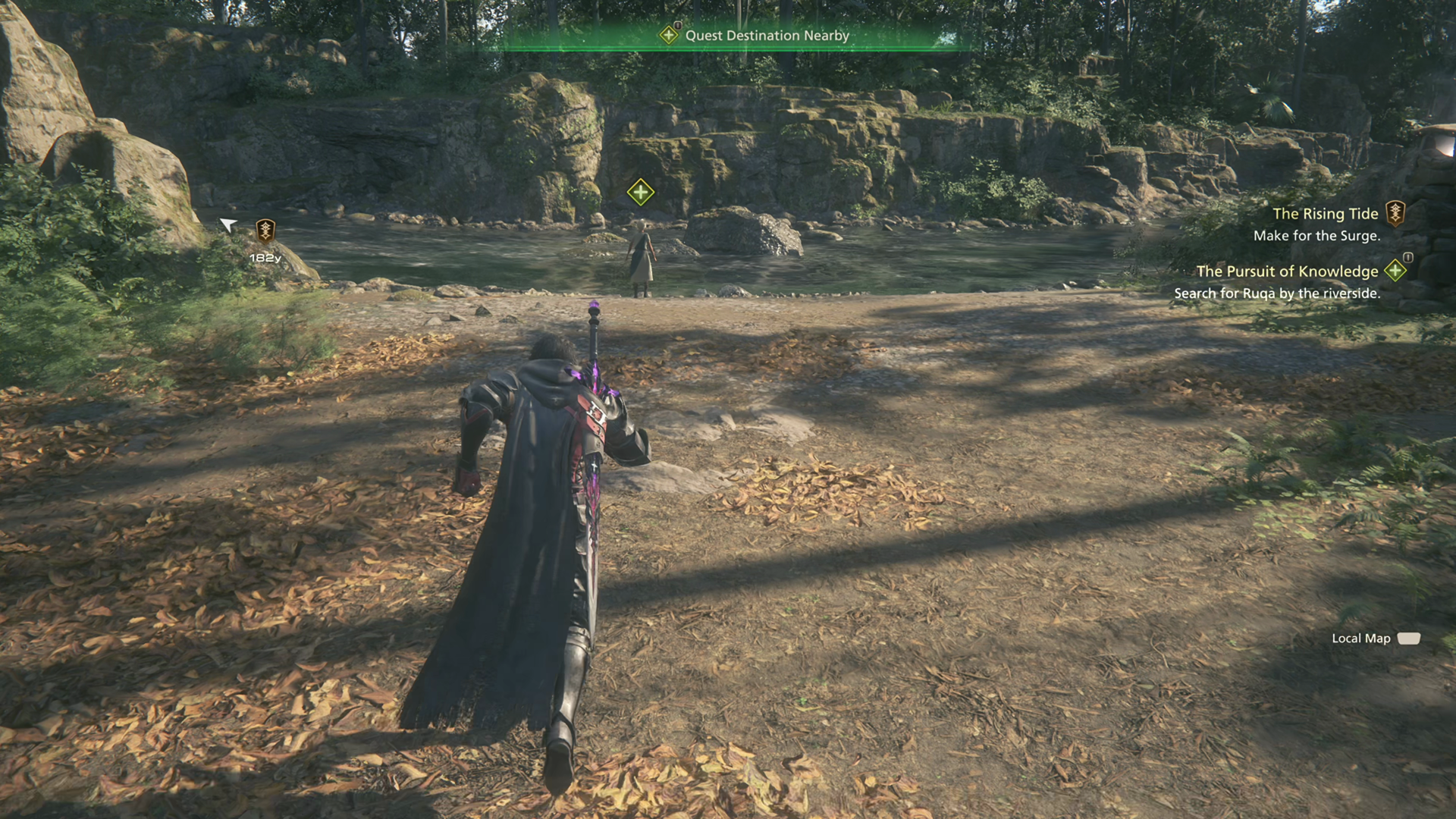 Approaching the missing child near the river just outside of Haven