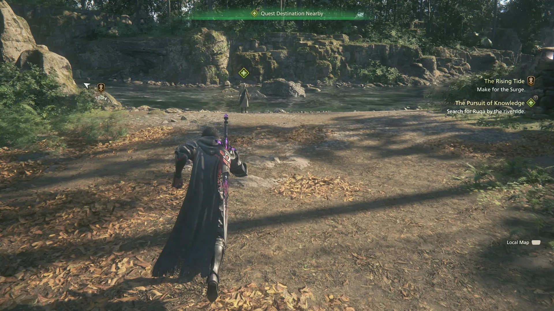 Approaching the missing child near the river just outside of Haven