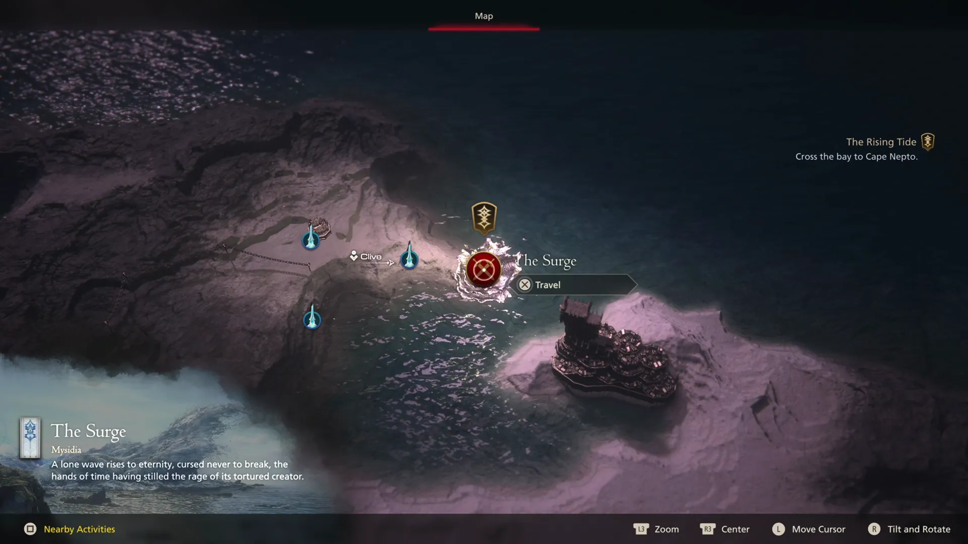 Selecting the Surge from the world map