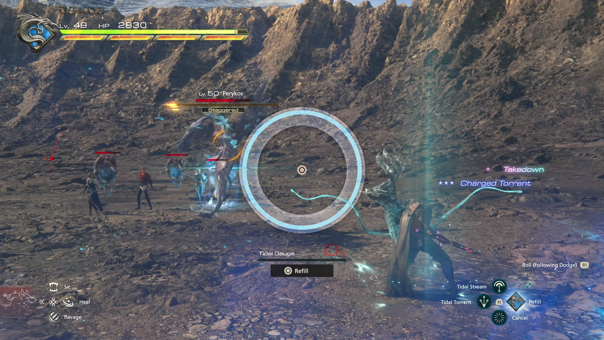 Charging the Serpent’s Cry during the boss battle against Perykos