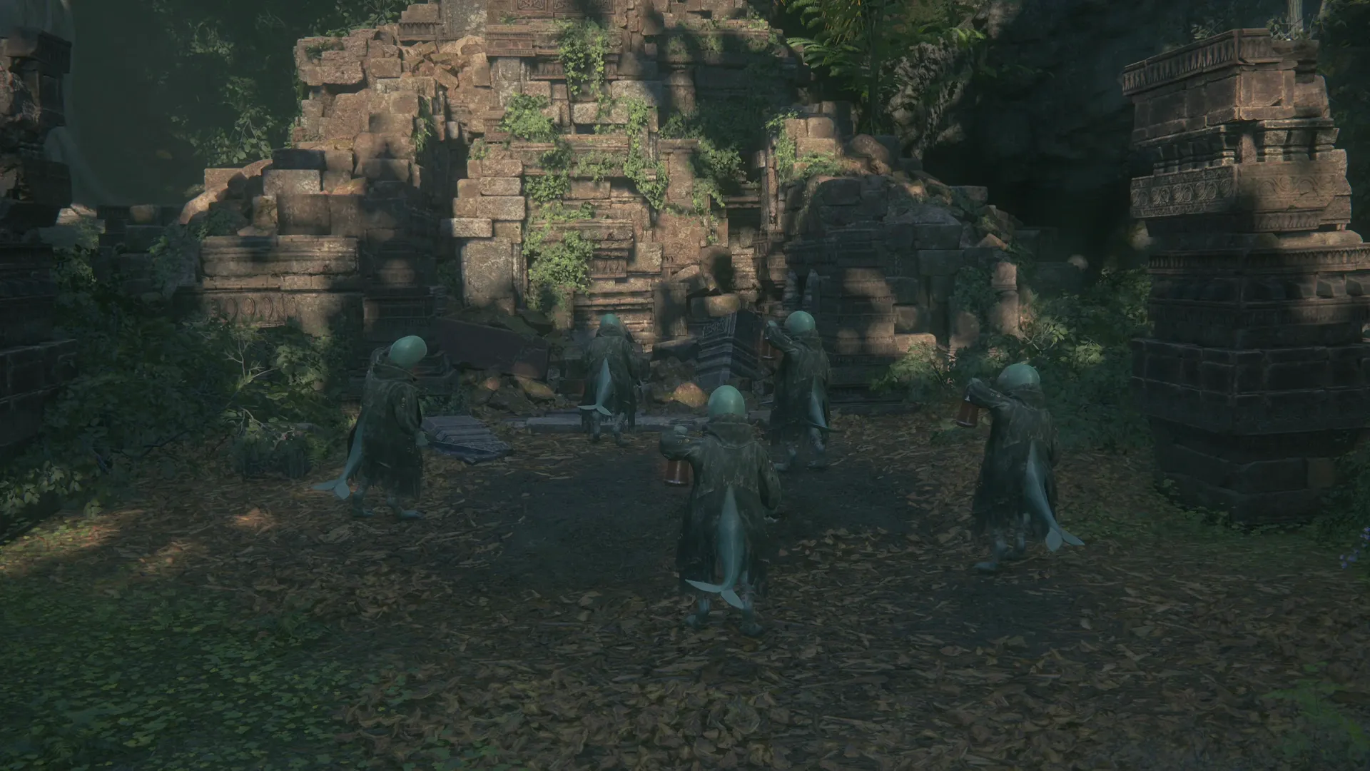 Approaching the group of Tonberries