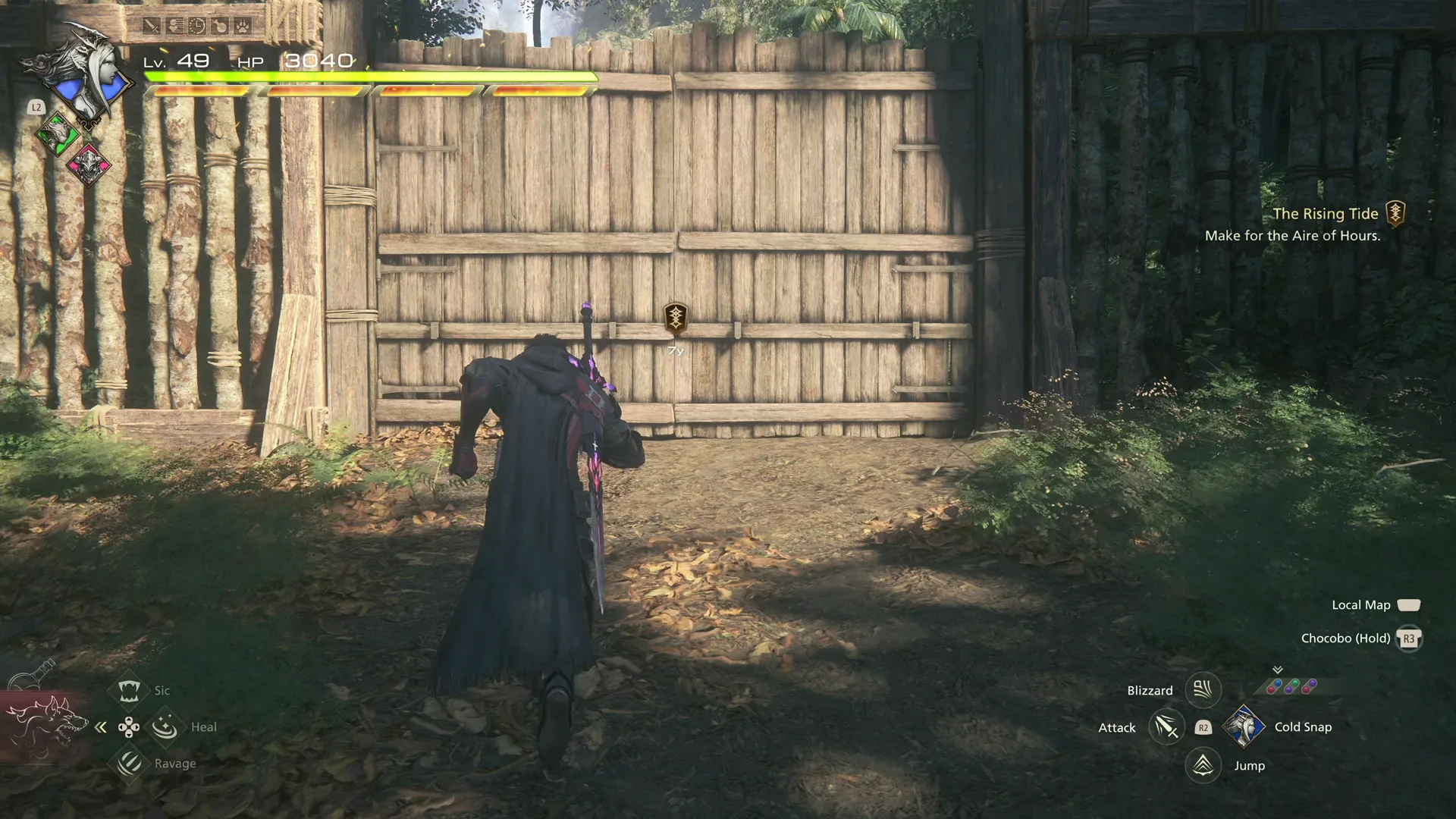 Approaching the gate that leads into the Maiden’s March area of Mysidia