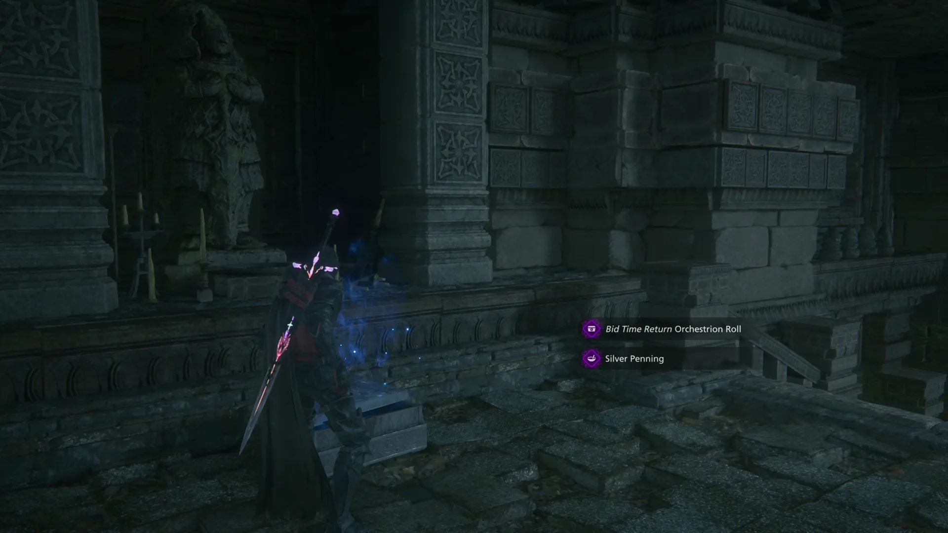 Obtaining both the Bid Time Return Orchestrion Roll and a Silver Penning from a treasure coffer