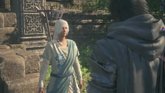 Accepting the Beyond the Grave Optional Quest from Dalina near the entrance to the Witanhall of Haven