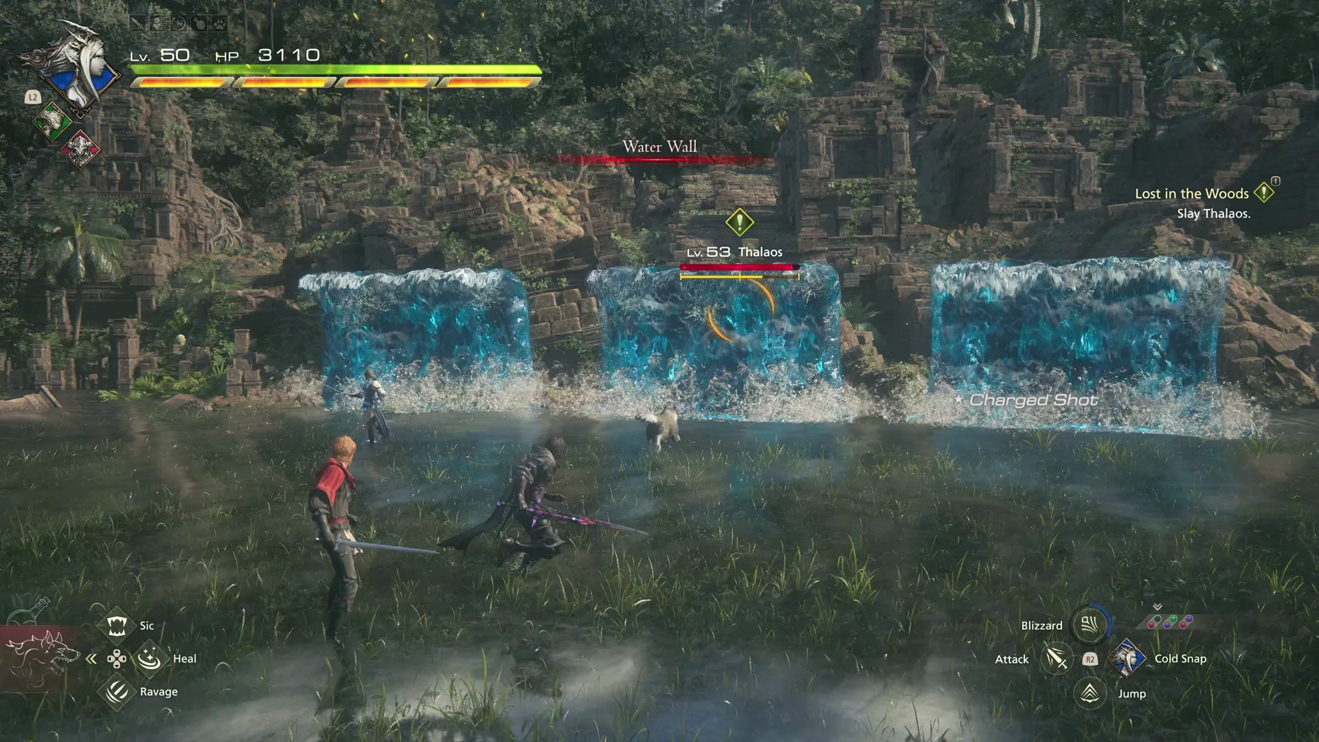 Thalaos using its Water Wall attack